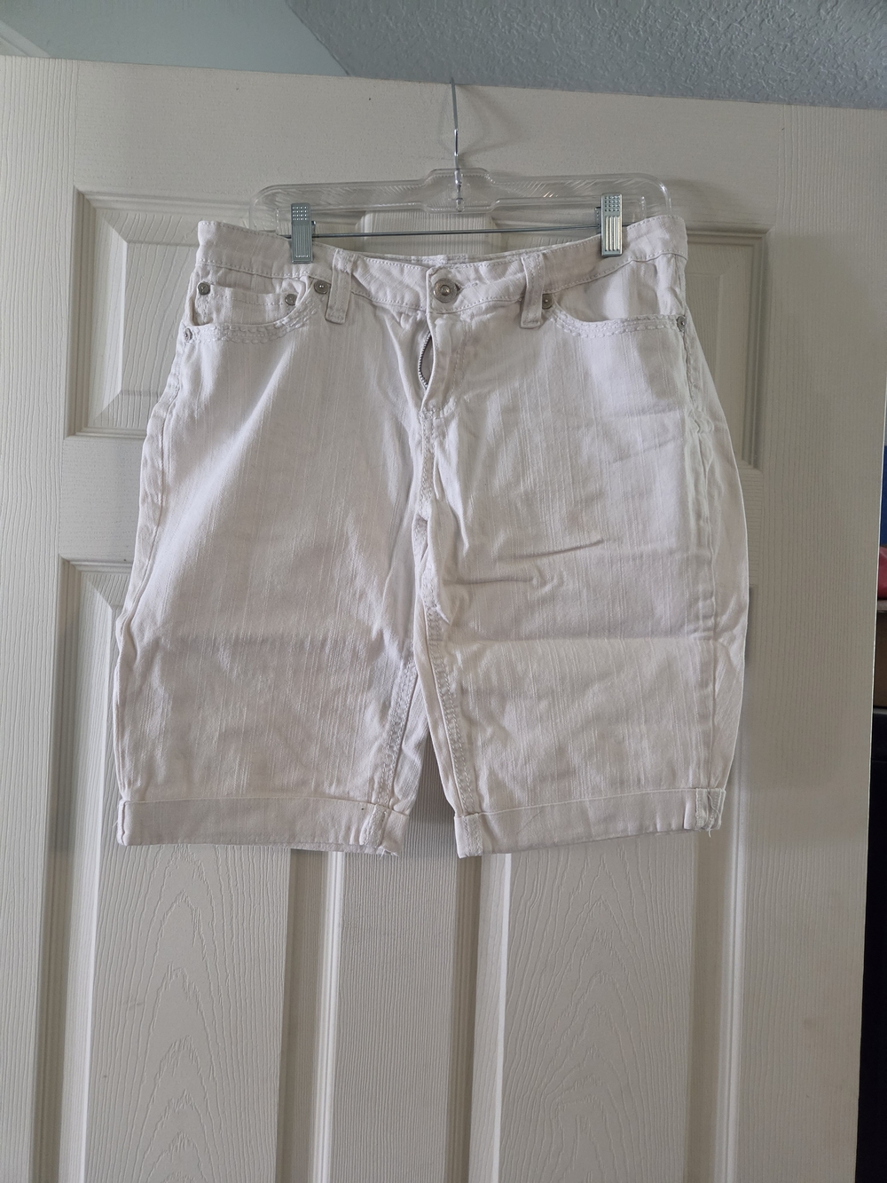 YMI White Women's Bermuda Shorts
